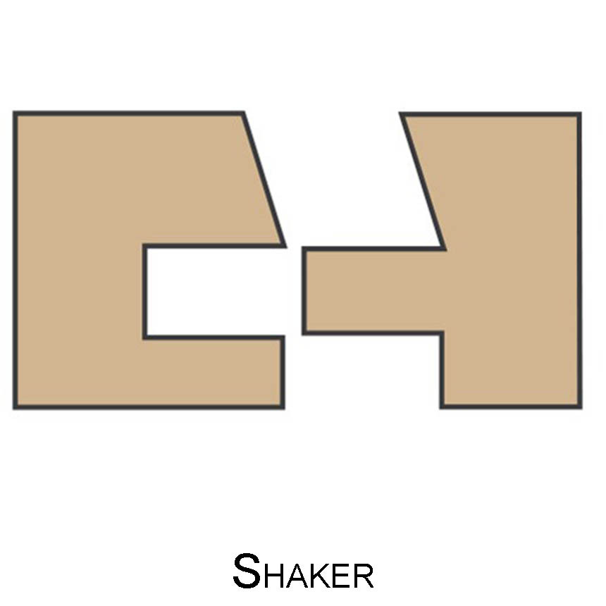 Stacked Shaker Stile & Rail Shaper Cutter