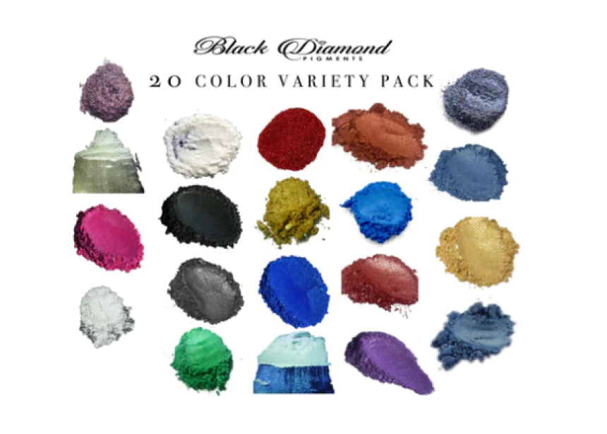 Black Diamond Pigments - 20 Color Pigments Variety Pack 1