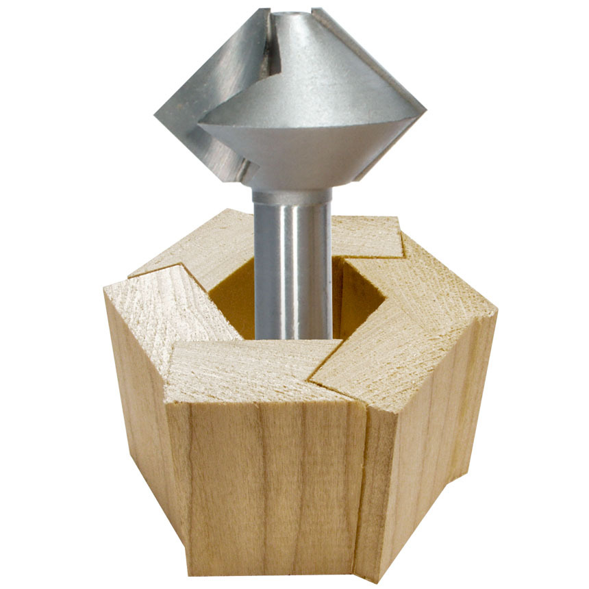 Multi-Sided Glue Joint Router Bit for 6 or 12 Sides
