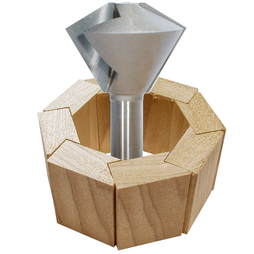 Multi-Sided Glue Joint Router Bit for 8 Sides