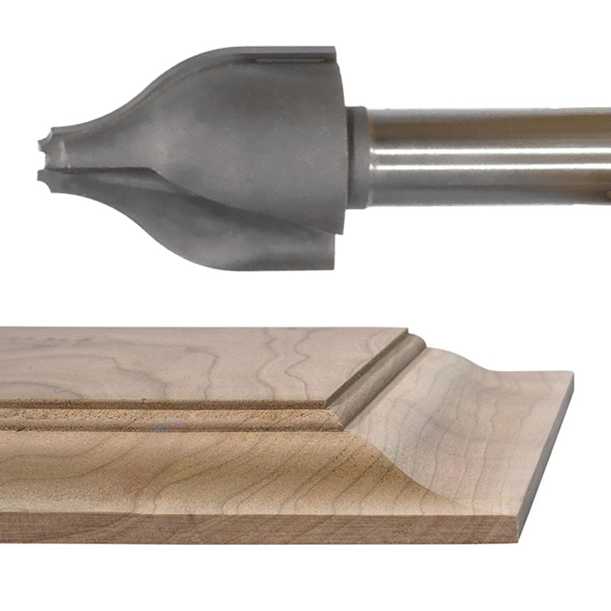 Vertical Raised Panel Router Bit - Ogee & Bead