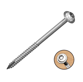 Milescraft 5206 2-1/2 inch Coarse T20 Star Drive Pocket Hole Screws for 1-1/2 inch Plywood or Softwood - 50 ct