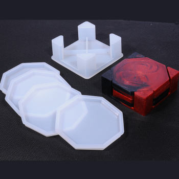 Octagon Coaster Set Silicone Resin Mold
