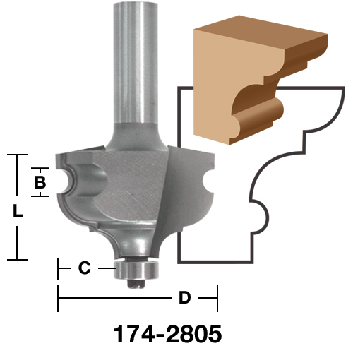 French Provincial Molding Bit 1-1/8
